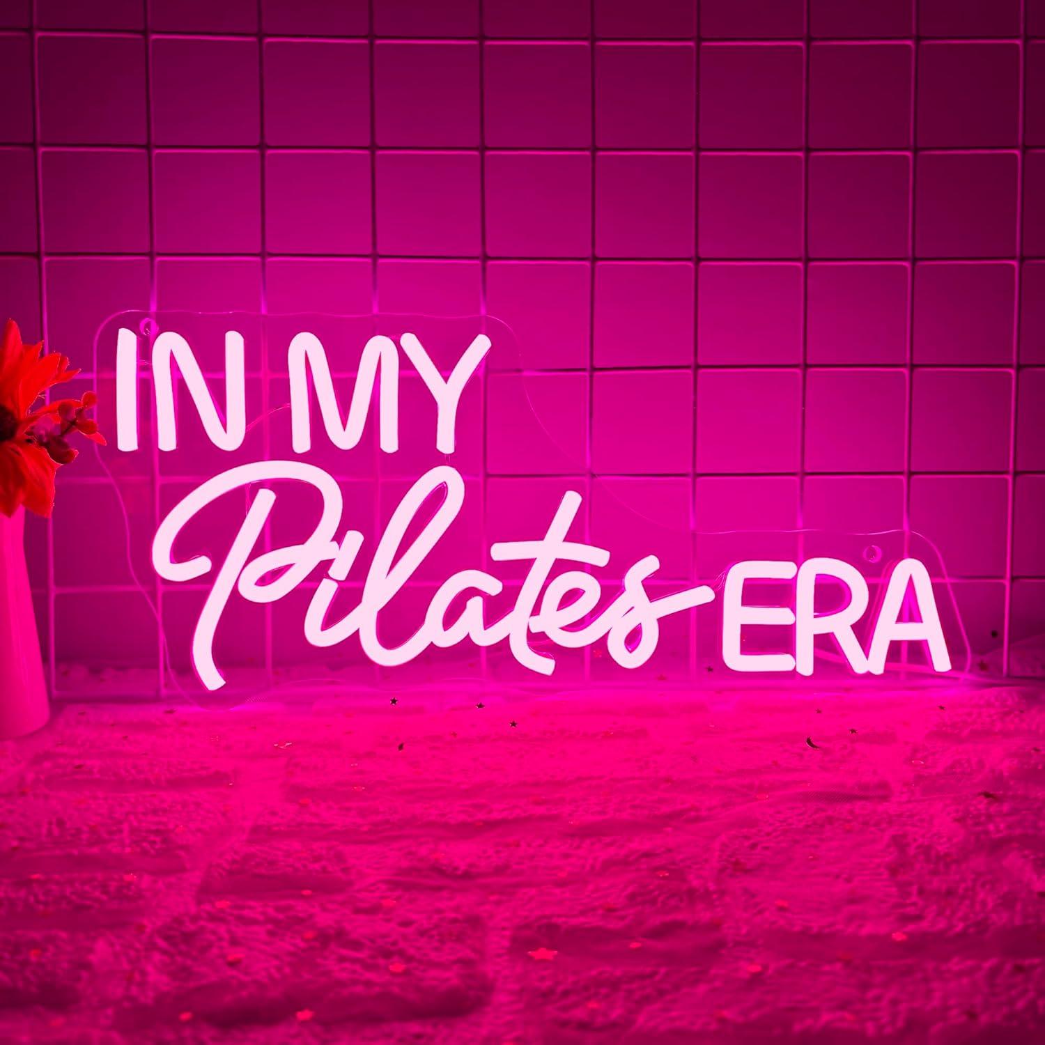 Home Gym Neon Sign - In My Pilates Era Neonschild Dimmbare