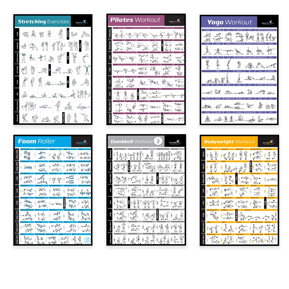 Home Gym Routine - Körpertraining Übungsdiagramm Workout Home Gym Fitness