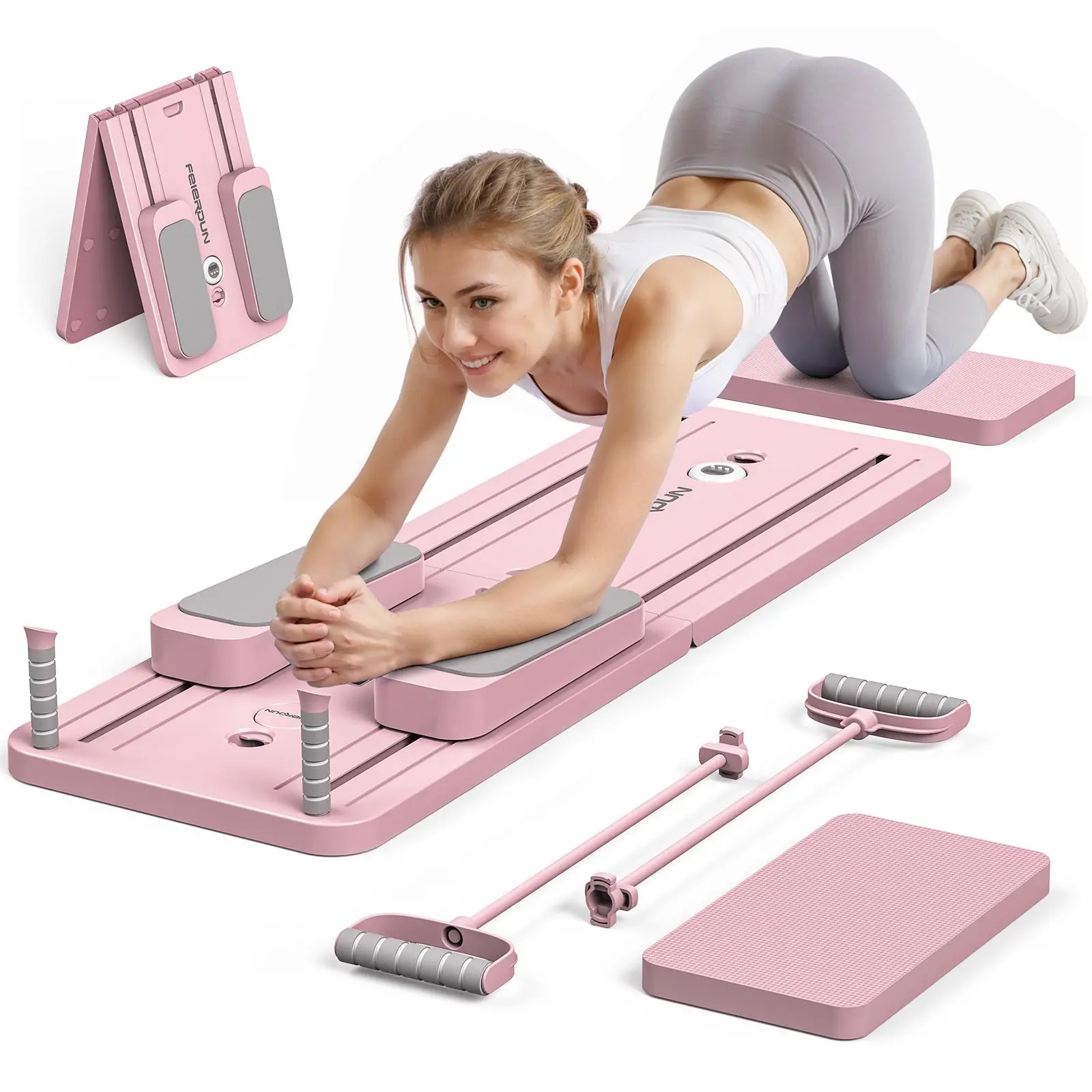 Home Gym Yoga - Faltbares Pilates-Brett Multifunktions-Bauchtrainer Bauchmuskel-Trainingsgerät für das
