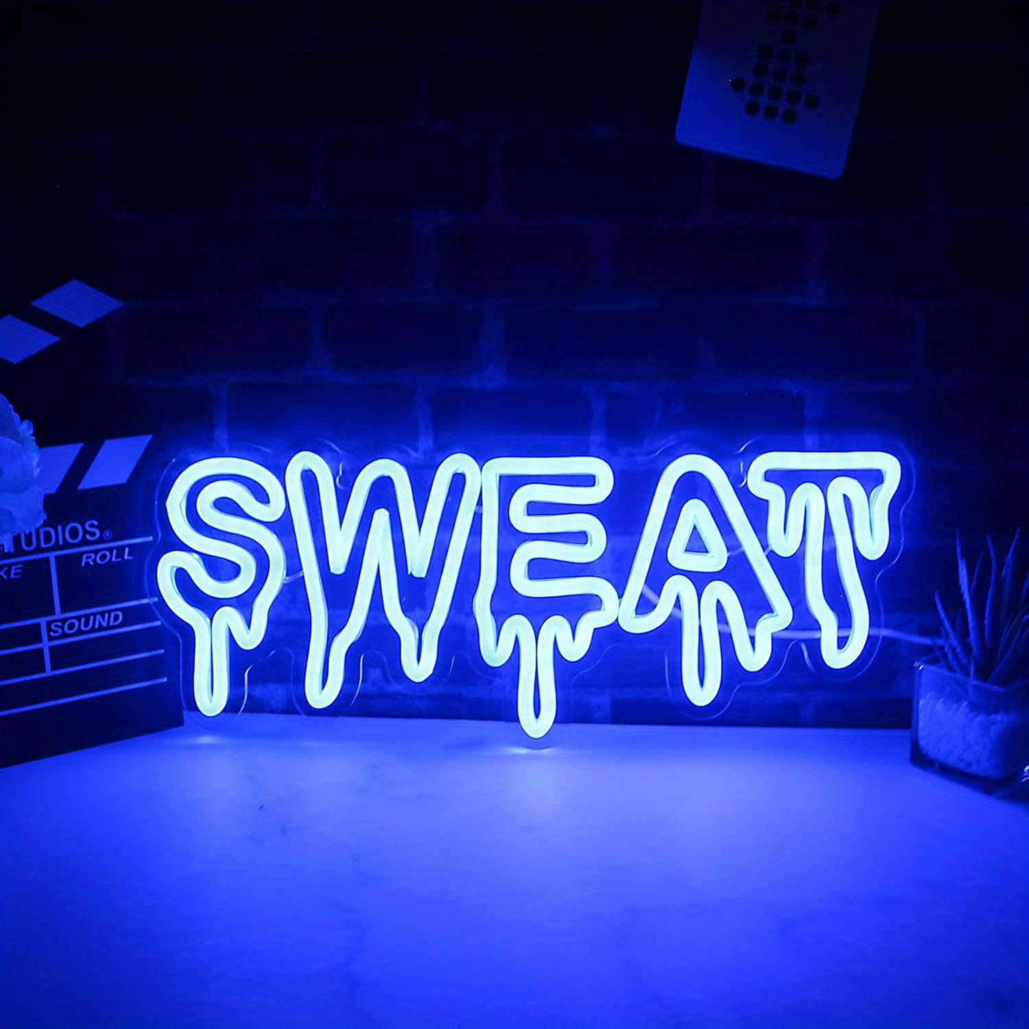 Blaues LED-Neonschild mit Schr – Home Gym Neon Sign Bewertung und Preis