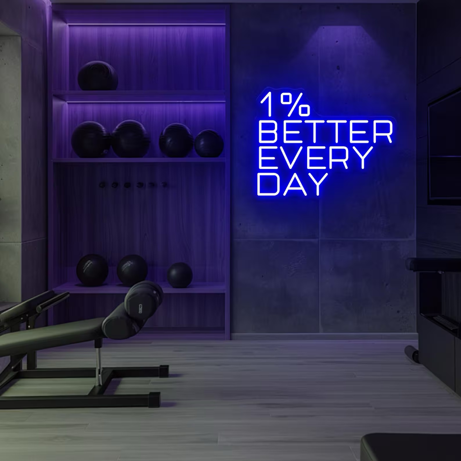 1% Besser Jeden Tag Neonschild – Home Gym Neon Sign Bewertung und Preis